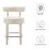 Toulouse Boucle Fabric Counter Stool - Set of 2 - Ivory Silver - MOD9720