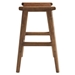 Saoirse Faux Leather Wood Counter Stool - Set of 2 - Walnut Brown - MOD9796