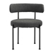 Albie Boucle Fabric Dining Chairs - Set of 2 - Charcoal Black - MOD9975