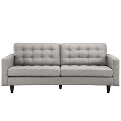 Empress Upholstered Fabric Sofa - Light Gray 