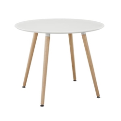 Track Round Dining Table - White 