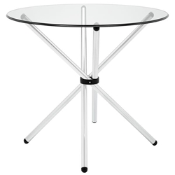 Baton Round Dining Table - Clear 