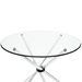 Baton Round Dining Table - Clear - MOD1069