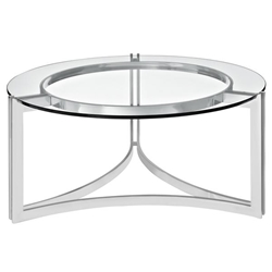 Signet Stainless Steel Coffee Table - Silver 