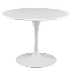Lippa 40" Round Wood Top Dining Table - White 