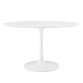 Lippa 47" Round Wood Top Dining Table - White - MOD1157