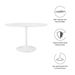 Lippa 47" Round Wood Top Dining Table - White - MOD1157