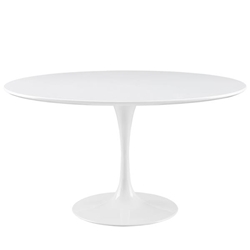 Lippa 54" Round Wood Top Dining Table - White 