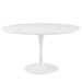 Lippa 54" Round Wood Top Dining Table - White - MOD1158
