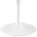 Lippa 54" Round Wood Top Dining Table - White - MOD1158