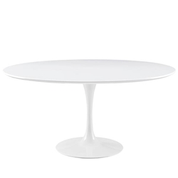 Lippa 60" Round Wood Top Dining Table - White 