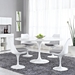 Lippa 60" Round Wood Top Dining Table - White - MOD1159