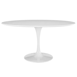 Lippa 60" Oval Wood Top Dining Table - White 