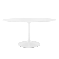 Lippa 60" Oval Wood Top Dining Table - White 