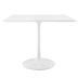 Lippa 36" Square Wood Top Dining Table - White