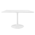 Lippa 47" Square Wood Top Dining Table - White