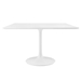 Lippa 47" Square Wood Top Dining Table - White - MOD1164