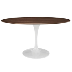 Lippa 60" Oval Walnut Dining Table - Walnut 