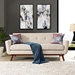 Engage Upholstered Fabric Loveseat - Beige - MOD1233