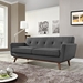 Engage Upholstered Fabric Loveseat - Gray - MOD1235