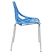 Stencil Dining Side Chair Plastic Set of 2 - Blue - MOD1359