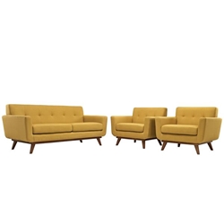 Engage Armchairs and Loveseat Set of 3 - Citrus 