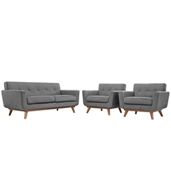 Engage Armchairs and Loveseat Set of 3 - Expectation Gray 