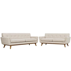 Engage Loveseat and Sofa Set of 2 - Beige 