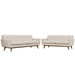 Engage Loveseat and Sofa Set of 2 - Beige - MOD1423