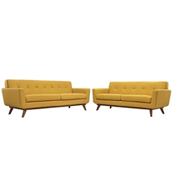 Engage Loveseat and Sofa Set of 2 - Citrus 