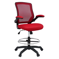 Veer Drafting Chair - Red 