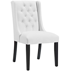 Baronet Vinyl Dining Chair - White Style A 