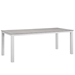 Maine 80" Outdoor Patio Dining Table - White Light Gray - MOD1538