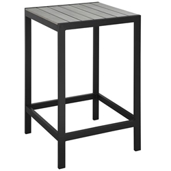 Maine Outdoor Patio Bar Table - Brown Gray 