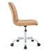 Ripple Armless Mid Back Vinyl Office Chair - Tan - MOD1575