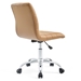 Ripple Armless Mid Back Vinyl Office Chair - Tan - MOD1575