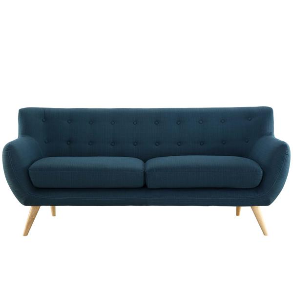 Remark Upholstered Fabric Sofa - Azure 