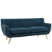 Remark Upholstered Fabric Sofa - Azure - MOD1675