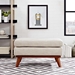 Engage Upholstered Fabric Ottoman - Beige - MOD1903