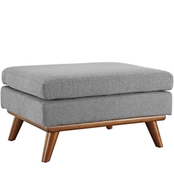 Engage Upholstered Fabric Ottoman - Expectation Gray 
