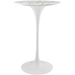 Lippa 28" Round Artificial Marble Bar Table - White - MOD1962