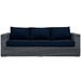 Summon Outdoor Patio Sunbrella® Sofa - Canvas Navy - MOD2053