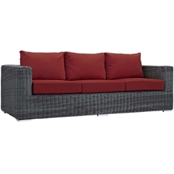 Summon Outdoor Patio Sunbrella® Sofa - Canvas Red 