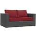 Sojourn 8 Piece Outdoor Patio Sunbrella® Sectional Set - Canvas Red - MOD2072