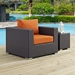 Convene Outdoor Patio Armchair - Espresso Orange - MOD2143