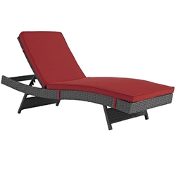 Sojourn Outdoor Patio Sunbrella® Chaise - Canvas Red 
