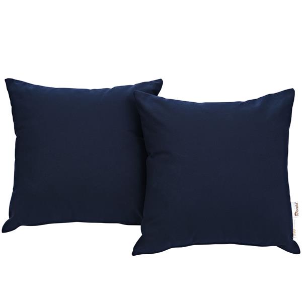 Summon 2 Piece Outdoor Patio Sunbrella® Pillow Set - Navy 