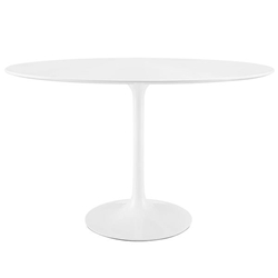 Lippa 48" Oval Wood Top Dining Table - White 