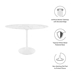 Lippa 48" Oval Artificial Marble Dining Table - White - MOD2314