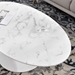 Lippa 48" Oval-Shaped Artificial Marble Coffee Table - White - MOD2315